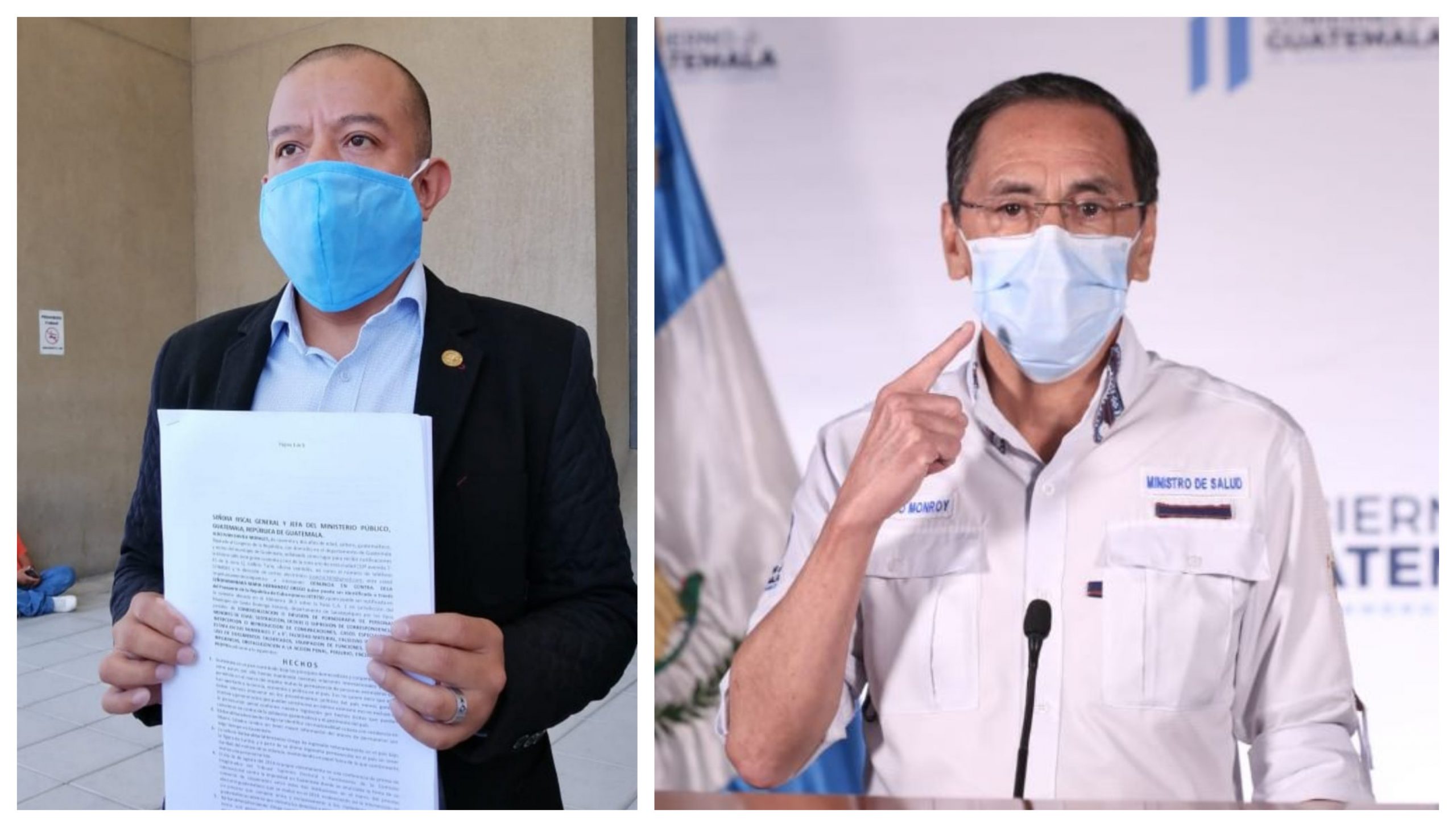 El parlamentario Aldo Dávila, presentó su denuncia contra el exministro de Salud, Hugo Monroy por tres delitos. (Foto: Twitter)