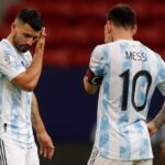 Leo Messi se despidió de su compañero en la selección argentina Sergio "Kun" Agüero; el Kun quien anunció que deja el fútbol a los 33 años debido a una arritmia cardíaca.