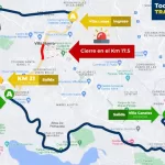 A causa del cierre al tránsito vehicular que se practicará este viernes a partir de las 22.00 horas (10 de la noche) en el km 17.5 de la carretera CA-9 Sur (ruta al Pacífico) las autoridades del Ministerio de Comunicaciones, Infraestructura y Vivienda (CIV) recomiendan tomar rutas alternas para llegar a su destino.